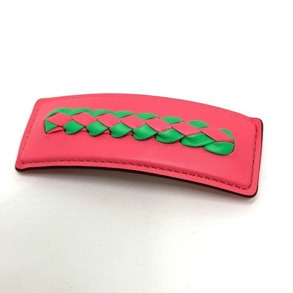 Hermes Accessories - AUTHENTICITY GUARANTEE HERMES Braid Glen hair accessory Leather pink/GreenUnused